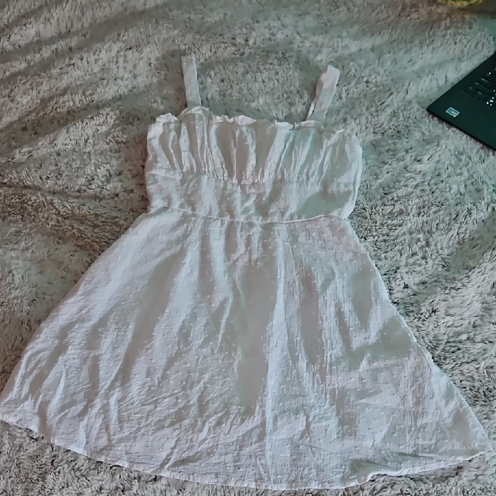 Blue Rain White Ruffled Tiered Sundress